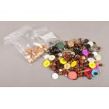 A bag of assorted buttons.