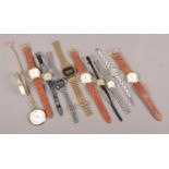 A collection of dress watches. To include Mappin & Webb and Casio examples.