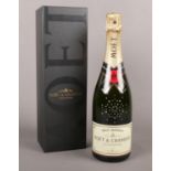 A Moet & Chandon Champagne crystallized with Swaroski. (boxed)