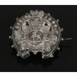A silver Boer War sweetheart brooch dedicated to the Bedfordshire Regiment. Assayed for