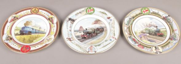 A collection of seven Coalport limited edition plates. 'The Bournemouth Belle' No. 1,502 of 2000, '