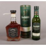 Two bottles of Whisky. Jack Daniel's Single Barrel Tennessee Whiskey & Glenfiddich Single Malt