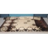 A 1960-1970s Scandinavian Rya wool rug, (348cm x 250cm)