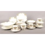 An Alfred Meakin part tea set. damage to large bowl