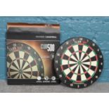 A boxed club 500 dart board.