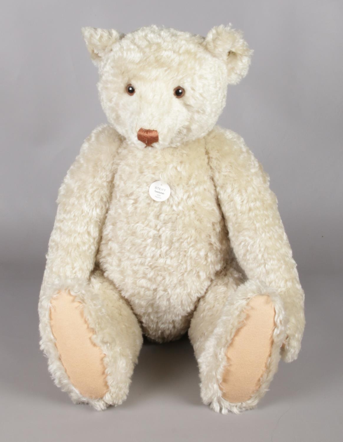A Steiff limited edition 1994 Replica Teddy Bear 1908 white, 2033 of 7000 worldwide. Gold button - Image 2 of 3