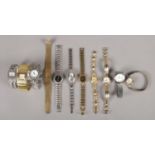 An assortment of eleven ladies wrist watches. To include Sekonda, Citizen, Lorus and Camy Genève