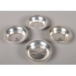 Four small silver dishes/salt cellars. Bearing Egyptian silver marks.