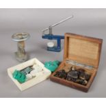 A box of watchmaker's tools.