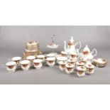 A fifty piece Royal Albert Old Country Roses Coffee & Tea set. Comprising of a complete tea set
