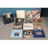 A carry case of vinyl rock and pop albums. To include The Beatles - White Album - No 0462351, no