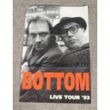 A 'Bottom' Live Tour 1993 Concert Poster. Starring Rik Mayall and Adrian Edmondson, features a