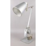 A Hadrill and Horstmann counter balance anglepoise desk lamp with grey finish. Plug has been removed