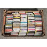 A box of assorted music cassettes. To include Louis Armstrong, Dionne Warwick and Love Songs of