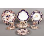 A quantity of Royal Crown Derby ceramics. Mostly in the Imari pattern. Including leaf shaped dish