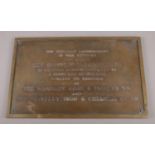 A large cast iron building plaque from 'The Staveley Laboratories' Chesterfield. It acknowledges the