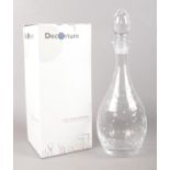 A handcrafted Turkish Decorium glass polka dot decanter. H: 36cm. Boxed. No 90812.