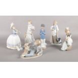 A quantity of Nao by Lladro figures. (6) (tallest 24cm)