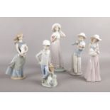 A quantity of Nao by Lladro figures. (5) (tallest 31cm)