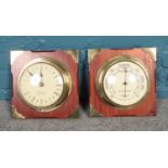 A Weathermaster Barometer & Quartz Passing strike clock.