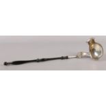 A 19th century German silver ladle, c.1850 makers mark to verso.
