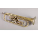A vintage brass trumpet. Engraved Rich Berger Stralsund.
