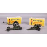 Two Britains Military Equipment models. Howitzer No.1725 & Mobile searchlight No.1718. (boxed)