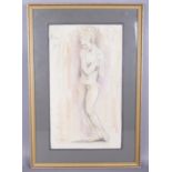 Roderic O'Conor (1860-1940), a framed pencil and watercolour sketch portrait of a nude woman, titled