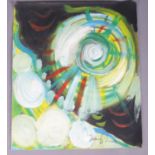 Sir Terry Frost, R.A. (1915-2003), an abstract oil painting on paper, signed. 53.5cm x 46cm. Correct