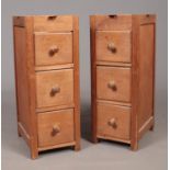Two sets of pine desk drawers, ideal for a project. Comprising of two sets of three drawers with