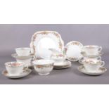 A Collingwood part tea set. (20) Serving plate, cups/saucers, jug, sugar bowl etc