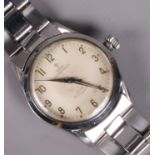 A gents Tudor Oyster Prince stainless steel automatic wristwatch. Crack to top of glass. Running.