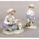 Two Lladro figures. ' I hope she does' 5450, 'My best friend' 5401.