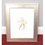 A framed limited edition golfing etching by Tim Bulmer 40/200. Comprising of a coloured etching