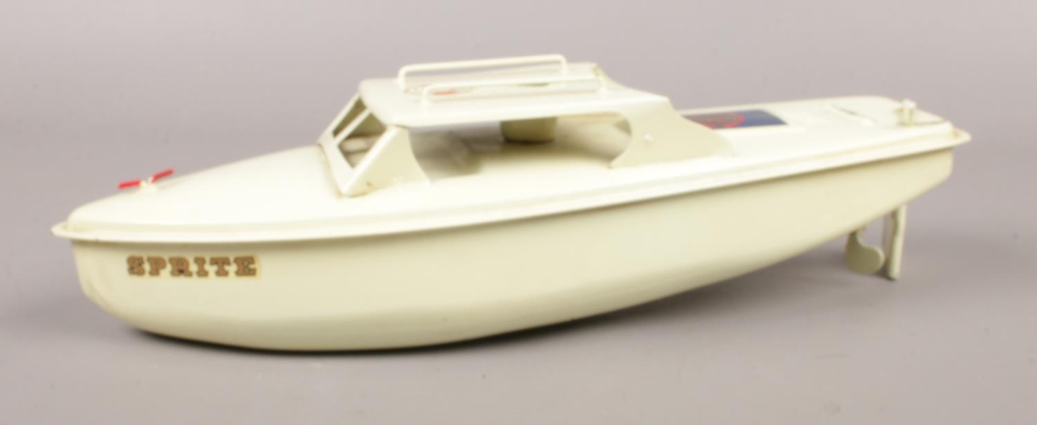 A boxed Sutcliffe Sprite day cruiser clockwork model boat. - Image 3 of 4