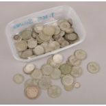 A collection of pre 1947 British silver coinage.(approximately 1kg).