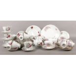 A quantity of bone china part tea/dinner wares. Gainsborough & Wawel.