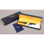 A Waterman Ideal fountain pen with 18ct gold nib. In case, with box and papers.