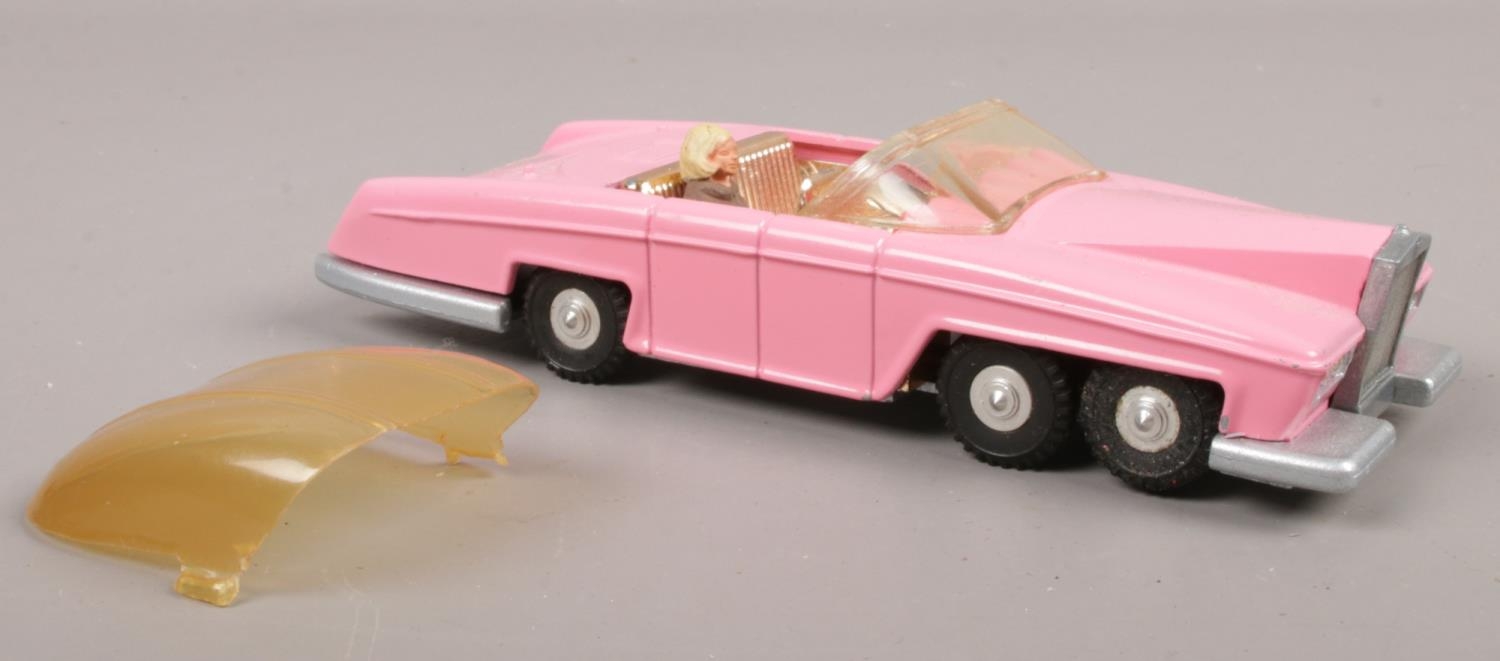 Two diecast vehicles. Corgi Batmobile & Dinky Fab 1 Lady Penelope's Thunderbirds car. damage to - Image 2 of 5