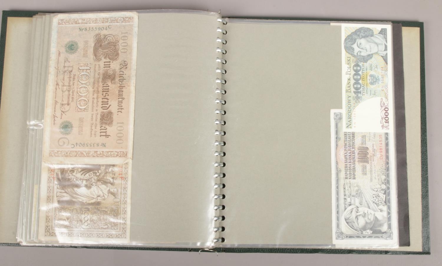 An album of British and world bank notes. Includes Chinese, Portuguese, South African, German etc. - Image 2 of 5