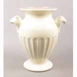A rare 1930's twin handled urn, stamped 'Bourne, Denby, England'. 27cm high.