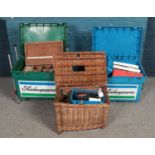 Three boxes containing a substantial amount of fishing equipment. To include lures, reels and