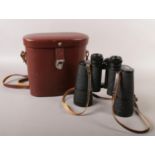 A pair of cased binoculars. Carl Zeiss Jena Jenoptem 10 x 50 W. (17cm length)