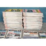 A box of Autocar & Motor magazine. Including 1980s and 1990s examples, etc.