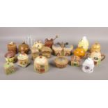 A box of assorted novelty honey pots and houses. (19).