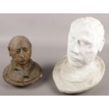 Two bust formed as gentleman.