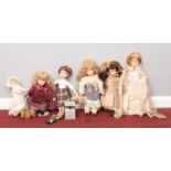 A selection of Porcelain dolls. To include Alberon, Leonardo collection and Promenade Collection