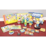 A large collection of Simpsons memorabilia. To include board games, Homer doll & Bart money box etc