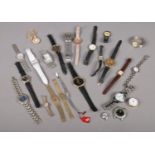 A quantity of wristwatches. Swiss Empress, Rotary, Roamer etc.