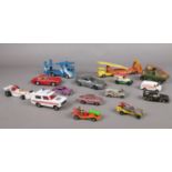 A collection of die cast vehicles. Corgi Whizz Wheels 'Vigilant' range rover, Corgi Tom & Jerry,